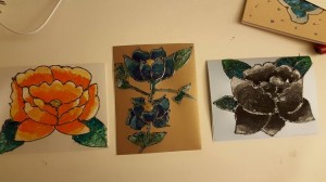 Ramadan cards with traditional Tehuana flower designs